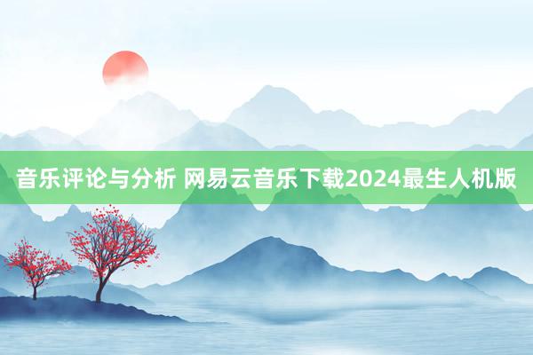 音乐评论与分析 网易云音乐下载2024最生人机版