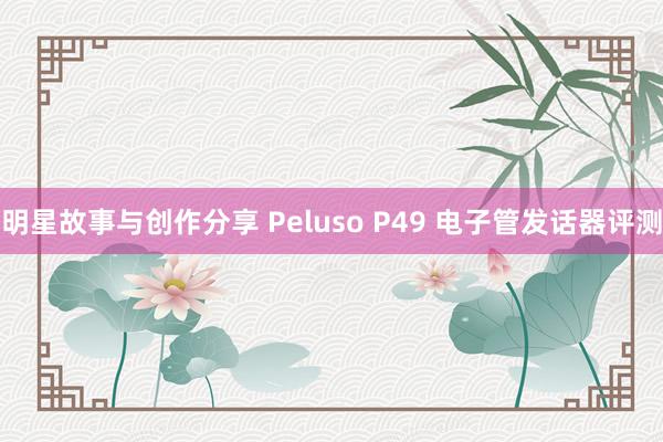 明星故事与创作分享 Peluso P49 电子管发话器评测